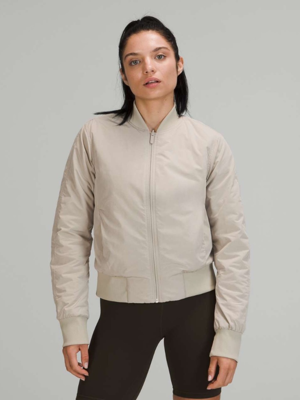 Lululemon Non-Stop Bomber Cotton | Raw Linen | Size 4